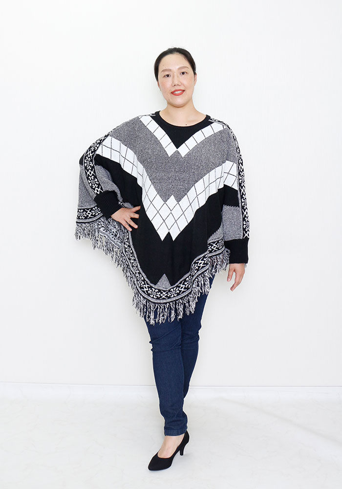 高身長がっちりさんの究極の着痩せコーデは柄物セレクトで快適におしゃれに過ごせる