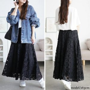 甘いコーデが苦手な方必見！大人カジュアルに着こなすチュールスカートコーデ☆LL-5L