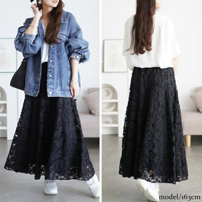 甘いコーデが苦手な方必見！大人カジュアルに着こなすチュールスカートコーデ☆LL-5L